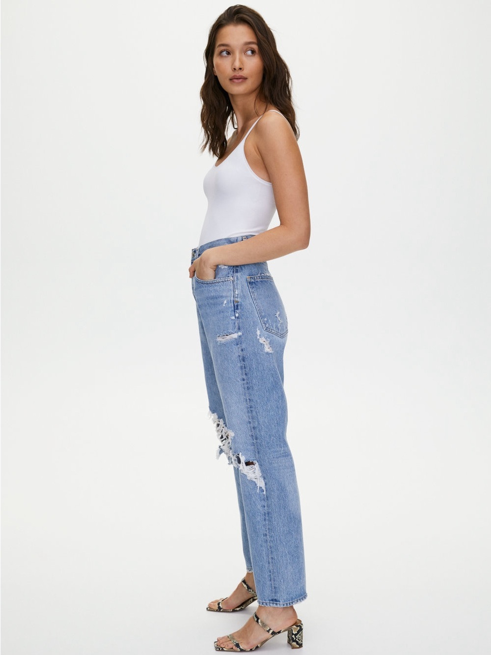 Agolde 90s Pinch Waist Jeans in Back Drop size 28 High Waisted Loose Fit